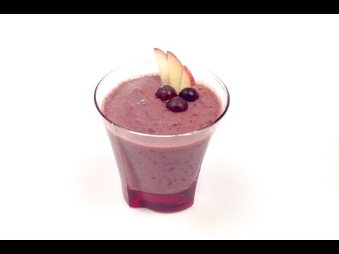 How to Make a Healthy Red Grape, Apple, Acai Berry Smoothie (HD)