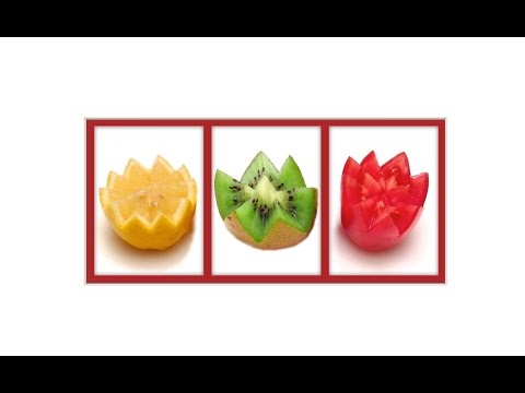 Comment Couper un Citron, une Tomate et un kiwi en Dents de Loup (Historier) - HD