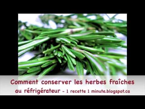 Comment Conserver les Fines Herbes (Aromatiques) au Réfrigérateur (HD)