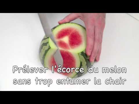 Comment Couper et Peler un Melon d'Eau (Pastèque) (HD)